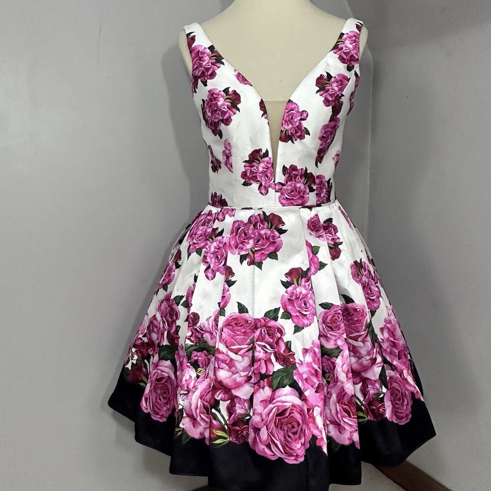 NWT Vintage Sweetheart Floral Sun Dress Sz 10 A-line Derby Coquette Party Midi - Picture 2 of 16